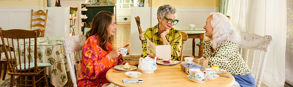 Woman having tea 